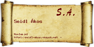 Seidl Ákos névjegykártya